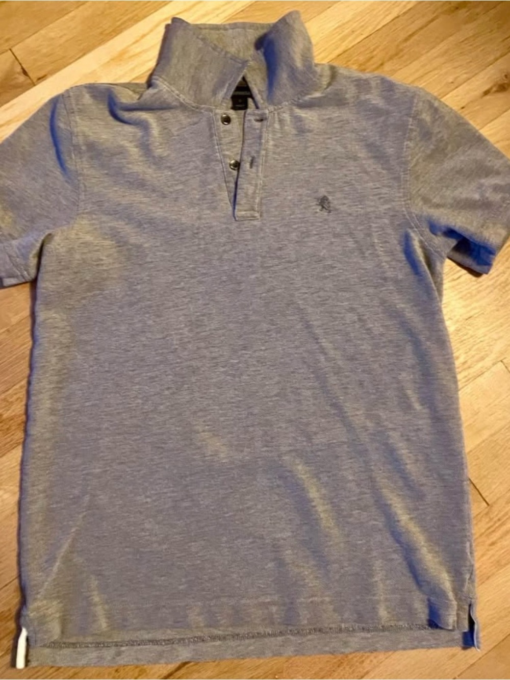 Mens EXPRESS short sleeve, gray Polo Shirt, Small